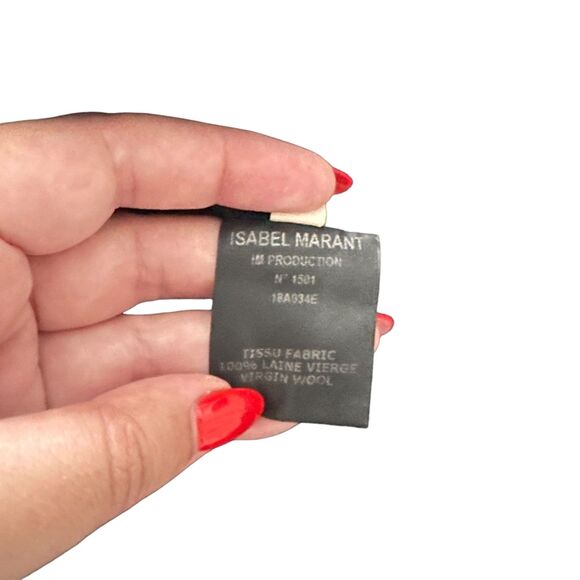 ETOILE ISABEL MARANT Oria Cinched Mini Dress Black Sz 40/10 - Picture 5 of 6